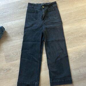 The Colette cropped high rise wide leg  jeans - size 28